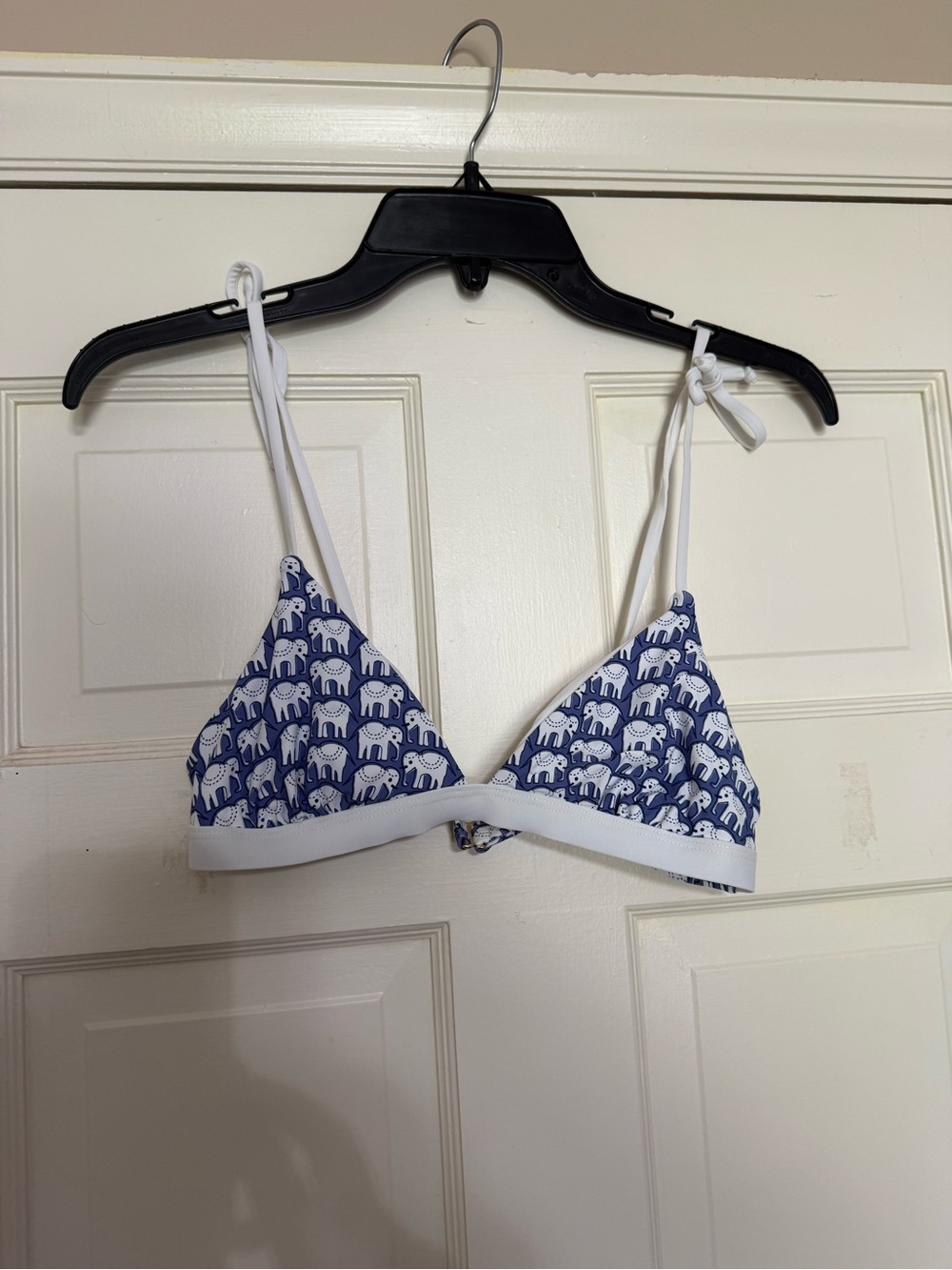 Roller Rabbit Blue Elephant Bikini Top - S